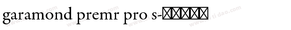 garamond premr pro s字体转换